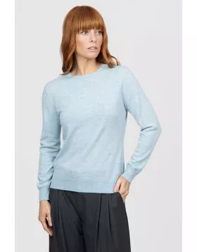 Bridge and Lord Chloe Crew Neck Pullover In Aqua