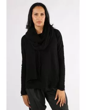 By Basics Bubble Merino Scarf In Black