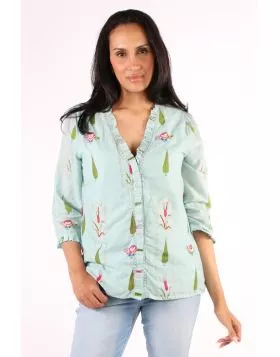 Caju Indian Top In Print