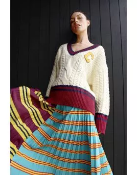 Cooper A Joyful Drop Skirt In Stripe
