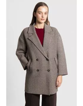Fields Herringbone Jacket In Bronze