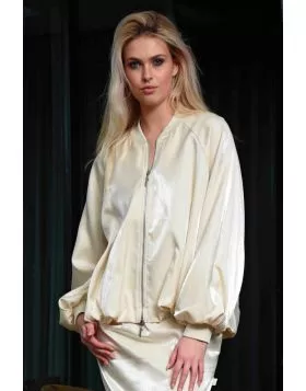 Cooper Flower Bomb Jacket In Ivory