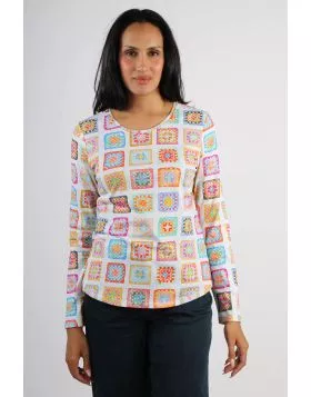 Foil Peggy Art And Soul Top In White