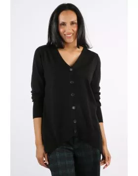 A staple in your wardrobe for the season. In 100% Merino wool, this A line cardigan has a V neck and full sleeves. Style this Good Odds Cardigan over dresses and separates keeping you in style and warm. FO8472.
