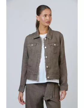 Naturals Double Pocket Jacket In Cigar
