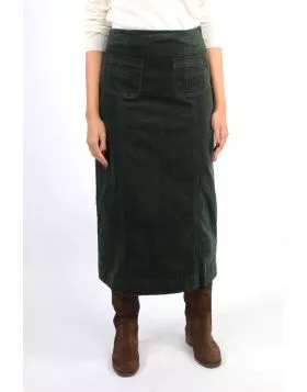Humidity Va Va Velour Skirt In Pine