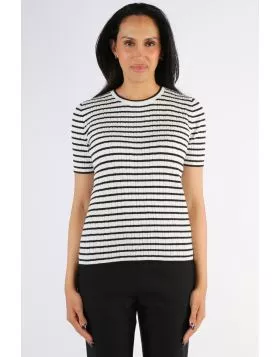 Rib Knit Top By Jump In Stripes