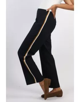 Lania Wide Leg Brigade Pant In Navy