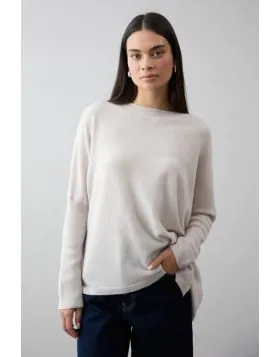 Our super soft crew neck boyfriend sweater is designed with maximum comfort in mind. Made from 100% Mongolian cashmere, our Boyfriend crew is ideal for everyday wear. Pair with leggings for a lounge ready look or a pair of crisp white jeans. style 25001.