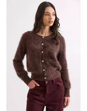 Mia Fratino Sierra Cardigan In Chocolate