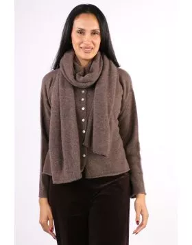 Mia Fratino Double wrap Scarf In Espresso