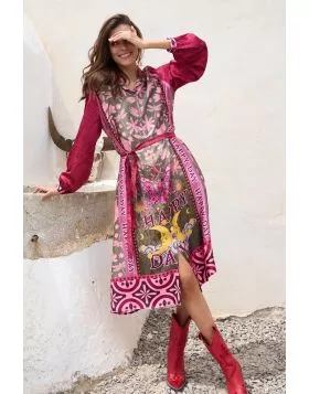 Miss Goodlife Happy Day Midi Dress In Multi