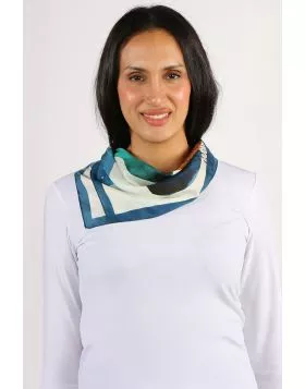 Namaskar Abstract Watercolour Square Scarf In Multi