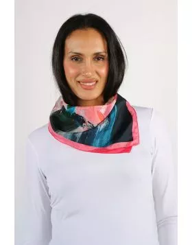 Namaskar Painterly Roses Square Scarf In Multi