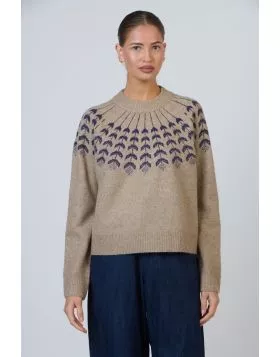 Naturals Fairisle Jumper In Sand