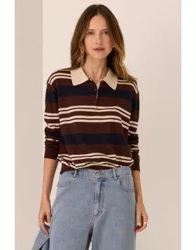 POL Parrel Knit In Chocolate