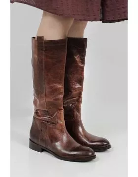 Evie Knee High Boots By Sempre Di In Tan