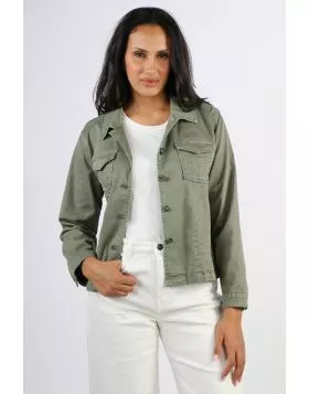 You have all been asking for a denim jacket with a collar and we have found you the best one. The workmanship on this jacket is amazing. The seam work in the front and back gives you a nice tailored look without compromising on comfort. 46576.
