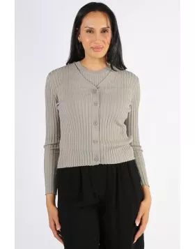 Hugging you in all the right places, flaunt self in this Mia Cardigan by Two by Two. The ribbed skinny fit cardi has long sleeves, V neck and button up front. Style with easy pants and over easy dresses. Style KN1018.

