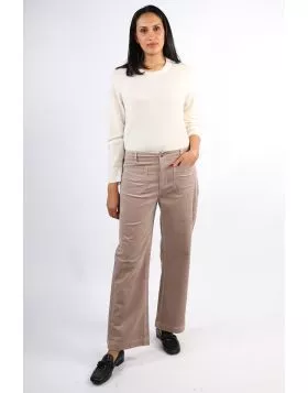 Vassalli Ankle Grazer Cord Pant In Twig