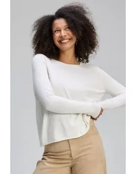 Zaket & Plover Crew Essential Jumper In Salt